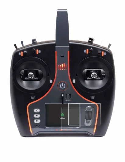 Image de l'appareil Spektrum NX7e Plus avec une grande variété de protections d'écran.