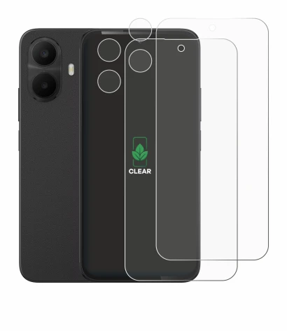 Image de l'appareil TCL K70 4G (Avant+Caméra) avec une grande variété de protections d'écran.