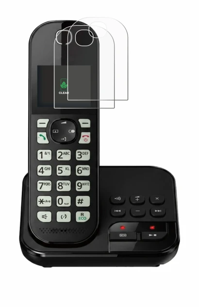 Image de l'appareil Panasonic KX-TGC460 avec une grande variété de protections d'écran.