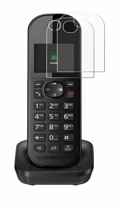Image de l'appareil Panasonic KX-TGC463 avec une grande variété de protections d'écran.