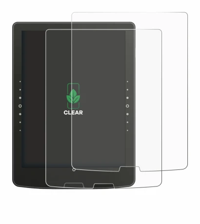 Image de l'appareil inkBOOK Solaris avec une grande variété de protections d'écran.