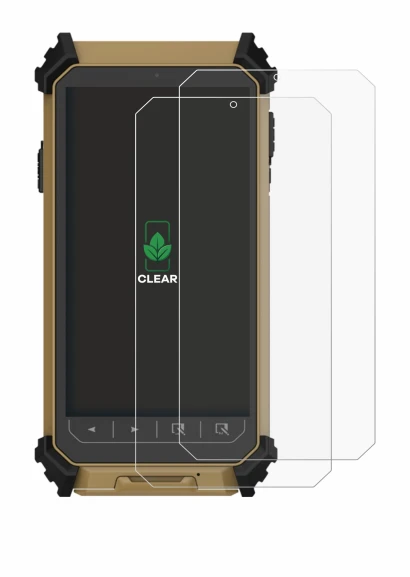 Image de l'appareil DT Research DT361DM (portrait) avec une grande variété de protections d'écran.