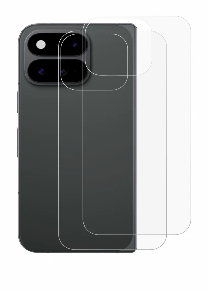 Image de l'appareil Google Pixel 11 Pro Fold (Arrière) avec une grande variété de protections d'écran.