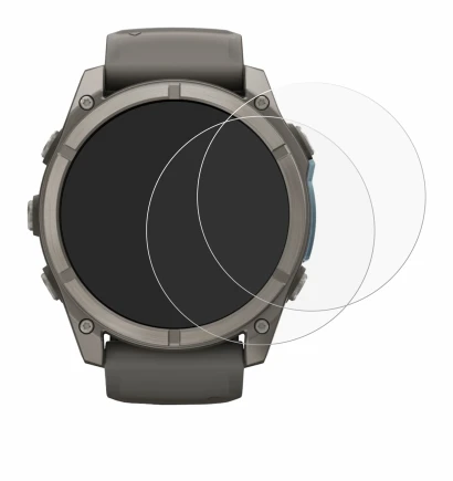 Image de l'appareil Garmin Fenix 9 (51 mm) avec une grande variété de protections d'écran.