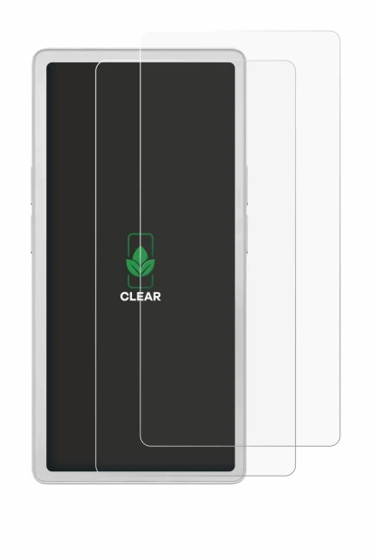 Image de l'appareil PocketBook Q avec une grande variété de protections d'écran.