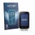 Face avant d’un emballage produit avec le logo de la marque Savvies. À côté, l’appareil Garmin Edge Explore 1000 est représent