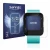 Face avant d’un emballage produit avec le logo de la marque Savvies. À côté, l’appareil Garmin Forerunner 35 est représenté av