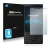 Face avant d’un emballage produit avec le logo de la marque Savvies. À côté, l’appareil BlackBerry Key2 (Dual Sim) est représe