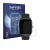 Face avant d’un emballage produit avec le logo de la marque Savvies. À côté, l’appareil Sector Smartwatch S-07 est représenté 