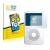 Face avant d’un emballage produit avec le logo de la marque BROTECT. À côté, l’appareil Apple iPod classic video Display (5ème