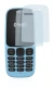 Image de l'appareil Nokia 105 2019 avec une grande variété de protections d'écran.
