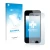 Face avant d’un emballage produit avec le logo de la marque upscreen. À côté, l’appareil Apple iPhone 4 est représenté avec la