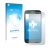 Face avant d’un emballage produit avec le logo de la marque upscreen. À côté, l’appareil Samsung Galaxy Core Prime G360 est re