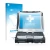 Face avant d’un emballage produit avec le logo de la marque upscreen. À côté, l’appareil Panasonic Toughbook CF-19 est représe