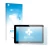 Face avant d’un emballage produit avec le logo de la marque upscreen. À côté, l’appareil Cube i7 Stylus est représenté avec la
