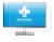 Image de l'appareil HP EliteDisplay E233 avec une grande variété de protections d'écran.