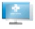 Image de l'appareil HP EliteDisplay E243i avec une grande variété de protections d'écran.