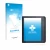 Face avant d’un emballage produit avec le logo de la marque upscreen. À côté, l’appareil Kobo Libra 2 est représenté avec la p