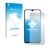 Face avant d’un emballage produit avec le logo de la marque upscreen. À côté, l’appareil Samsung Galaxy M33 est représenté ave