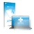 Face avant d’un emballage produit avec le logo de la marque upscreen. À côté, l’appareil Fujitsu Lifebook U7411 est représenté