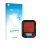 Face avant d’un emballage produit avec le logo de la marque upscreen. À côté, l’appareil Garmin inReach Messenger Plus est rep