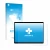 Face avant d’un emballage produit avec le logo de la marque upscreen. À côté, l’appareil Chuwi Hi10 Max est représenté avec la