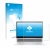 Face avant d’un emballage produit avec le logo de la marque upscreen. À côté, l’appareil HP Envy 17-da0777ng est représenté av