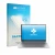 Face avant d’un emballage produit avec le logo de la marque upscreen. À côté, l’appareil Lenovo ThinkBook 16 Gen 9 est représe