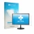 Face avant d’un emballage produit avec le logo de la marque upscreen. À côté, l’appareil Lenovo ThinkVision T2454p est représe