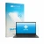 Face avant d’un emballage produit avec le logo de la marque upscreen. À côté, l’appareil ASUS ExpertBook B1 B1503 est représen