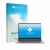Face avant d’un emballage produit avec le logo de la marque upscreen. À côté, l’appareil ASUS ExpertBook P5 G2 P5605 est repré