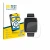 Face avant d’un emballage produit avec le logo de la marque BROTECT. À côté, l’appareil Amazfit Active 2 (rectangulaire) est r