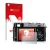 Face avant d’un emballage produit avec le logo de la marque upscreen. À côté, l’appareil Fujifilm FinePix X100 est représenté 