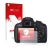 Face avant d’un emballage produit avec le logo de la marque upscreen. À côté, l’appareil Canon EOS 1200D est représenté avec l