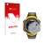 Face avant d’un emballage produit avec le logo de la marque upscreen. À côté, l’appareil Suunto Vector Yellow est représenté a