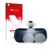 Face avant d’un emballage produit avec le logo de la marque upscreen. À côté, l’appareil Samsung Gear VR est représenté avec l