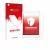 Face avant d’un emballage produit avec le logo de la marque upscreen. À côté, l’appareil Apple iPad Mini 4 2015 est représenté