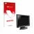 Face avant d’un emballage produit avec le logo de la marque upscreen. À côté, l’appareil SDC Touchscreen TFT (15") est représe