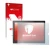 Face avant d’un emballage produit avec le logo de la marque upscreen. À côté, l’appareil Lenovo ThinkPad X1 Tablet (3.Gen) est