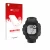 Face avant d’un emballage produit avec le logo de la marque upscreen. À côté, l’appareil Garmin Instinct Tactical Edition est 