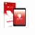 Face avant d’un emballage produit avec le logo de la marque upscreen. À côté, l’appareil Apple iPad 10.2" 2020 (8ème Gen.) est