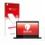 Face avant d’un emballage produit avec le logo de la marque upscreen. À côté, l’appareil Lenovo ThinkPad L14 Gen 2 est représe