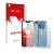 Face avant d’un emballage produit avec le logo de la marque upscreen. À côté, l’appareil Apple iPhone 13 mini (Avant+Arrière) 