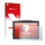 Face avant d’un emballage produit avec le logo de la marque upscreen. À côté, l’appareil Signotec Pen Display Delta (Touch) es