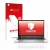 Face avant d’un emballage produit avec le logo de la marque upscreen. À côté, l’appareil HP EliteBook 840 G8 est représenté av