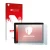Face avant d’un emballage produit avec le logo de la marque upscreen. À côté, l’appareil Hannspree Pad Apollo 2 est représenté