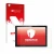 Face avant d’un emballage produit avec le logo de la marque upscreen. À côté, l’appareil Acer ACTAB1022 est représenté avec la