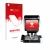Face avant d’un emballage produit avec le logo de la marque upscreen. À côté, l’appareil Keyence LM-1100 Dessus en verre est r