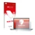Face avant d’un emballage produit avec le logo de la marque upscreen. À côté, l’appareil Lenovo ThinkPad P14s Gen 3 est représ