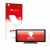 Face avant d’un emballage produit avec le logo de la marque upscreen. À côté, l’appareil Carpuride W103 10.3" est représenté a